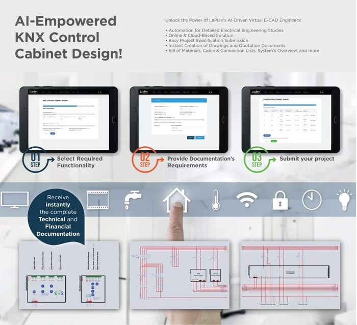 LePlan KNX control cabinet design workflow
