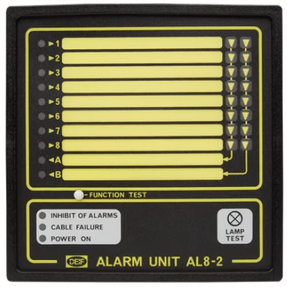 DEIF AL8-2 alarm monitoring panel for marine and industrial plants